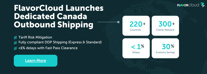 FlavorCloud announces Canada outbound shipping service.